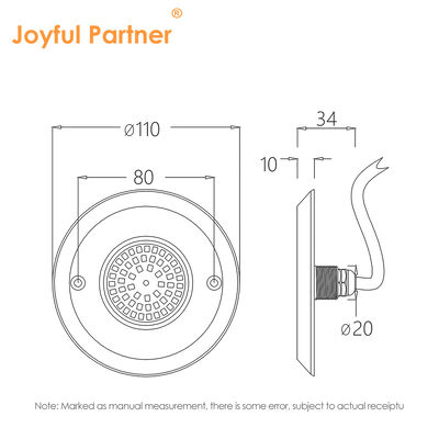 LED PAR56 LED Swimming Pool Light 6W SMD2835 Dimension 110*34MM 20pcs/CTN DC12V Stainless Steel 316 With ABS