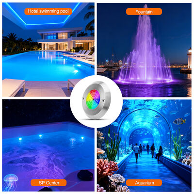 6W Ultra Slim Underwater PAR56 Pool Lamp  SMD LED 2835 Waterproof 110x34MM DC12V/AC12V