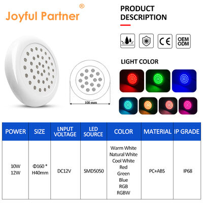RGB Swimming Pool Light Ultra Thin Resin Filled SMD5050 DC12V Waterproof Remote Control Anti Salty Water