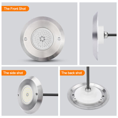 Led Pool Lights DC12V 42W 10MM Thickness Integrate SMD 2835 RGB Color Changing Resin Filled With Stainless Steel Material