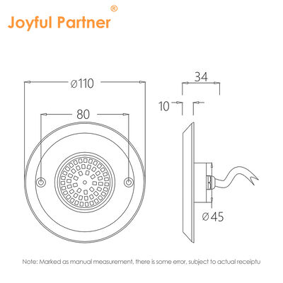 Led Pool Lights DC12V 42W 10MM Thickness Integrate SMD 2835 RGB Color Changing Resin Filled With Stainless Steel Material