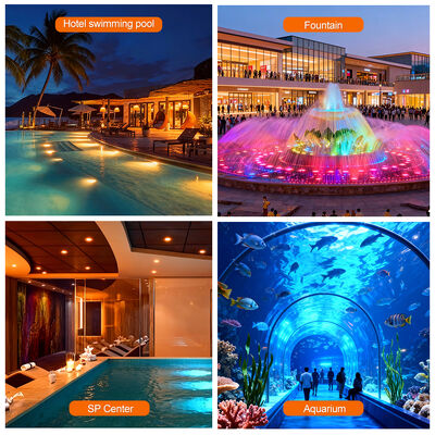 AC12V Plastic Swimming Pool Light 6W Resin Filled 100% IP68 For Underwater Use