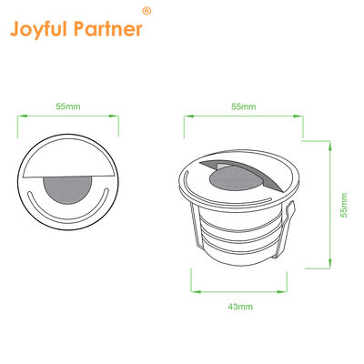 LED Underground Lights 3W AC 85-265V 1/2/3/4 Side DIA55MM*H55MM Optical Lens With 0.5M Power Cable