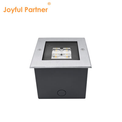 Square Inground Deck Uplight 125*125MM ADC12 Die-Casting Aluminum Housing High SMD LED With Deep Anti-glare Design