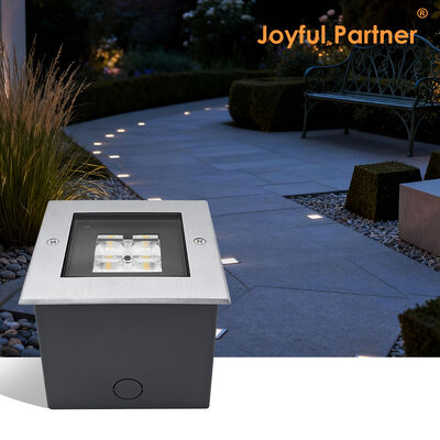 Square Inground Deck Uplight 125*125MM ADC12 Die-Casting Aluminum Housing High SMD LED With Deep Anti-glare Design