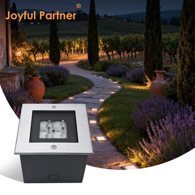 Square Inground Deck Uplight 125*125MM ADC12 Die-Casting Aluminum Housing High SMD LED With Deep Anti-glare Design