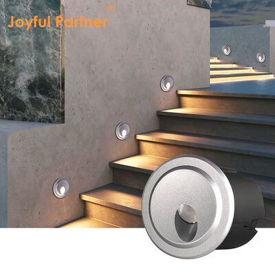 LED Stair Lights 2W OSRAM 1W 2W 3W AC100-240V Round Recessed Diameter 80MM For Concrete Wall