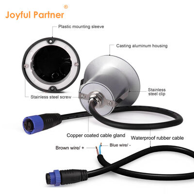 LED Stair Lights 2W OSRAM 1W 2W 3W AC100-240V Round Recessed Diameter 80MM For Concrete Wall