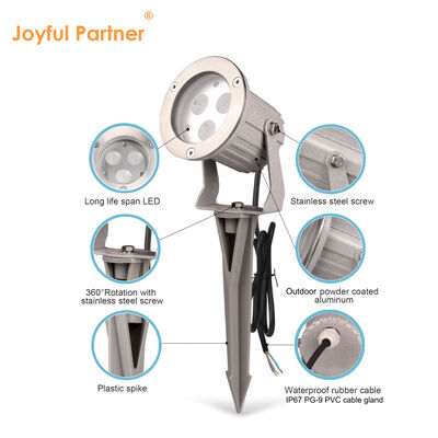 Waterproof LED Garden Spot Lights With Plastic Spike LED GU10 MR16 Bulb For Garden Yard