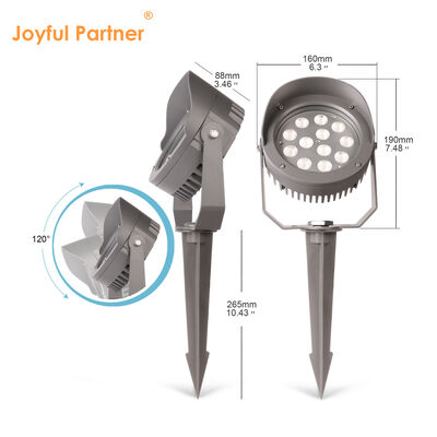 LED Garden Spot Light 12W 24W 36W Built-in DMX512 Driver DC24V RGB3in1 Black Aluminum Lamp Body Aluminum Housing For Tree Lighting