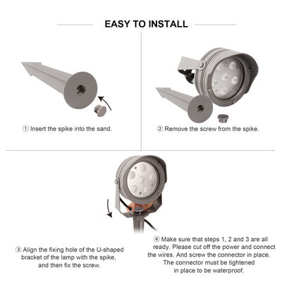 LED Garden Spot Light Adjustable Beam Angle Aluminum Fixture for Garden Accents