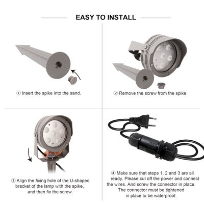 LED Garden Spot Light Adjustable Beam Angle Aluminum Fixture for Garden Accents