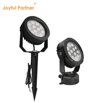 LED Garden Spot Light 36W Built-in DMX512 Driver DC24V RGB3in1 Black Outdoor Powder Coating Housing Diameter 160MM