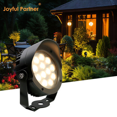 LED Garden Spot Light 36W Built-in DMX512 Driver DC24V RGB3in1 Black Outdoor Powder Coating Housing Diameter 160MM