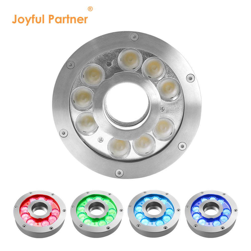 Pond Lights LED Underwater Light 360° Adjustable Waterproof Fountain Lights Submersible Spotlight For Ponds Fountain Waterfall Aquarium