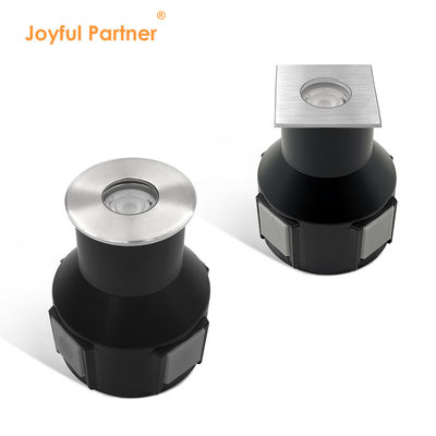 Recessed IP67 Underground Light Low Voltage 1W 3W 3000K DC24v Round Square Shape With Stainless Steel Front Cover