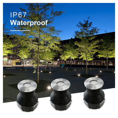 3W IP67 Recessed Round Deck Light 316 Stainless Steel LED Underground Lamp