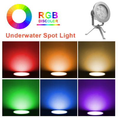 Colorful RGBW Water Fountain LED Lights DMX Control Stainless Steel Underwater Light