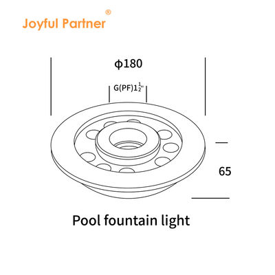 IP68 LED Fountain Light 36W Stainless Steel 3 In 1 RGB Underwater Light
