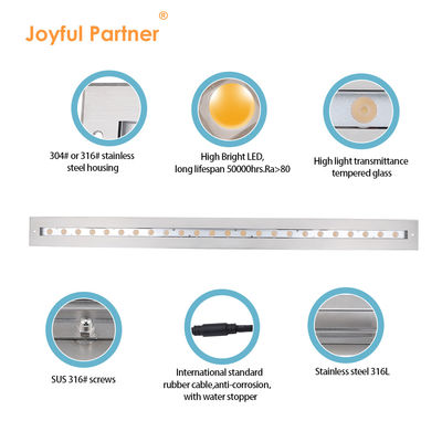 1m IP68 Underwater Linear Light Recessed LED Wall Washer Lighting
