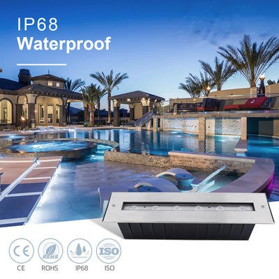 New Rectangle Bright Asymmetrical Beam IP68 SS316L Underwater Light LED Submersible Light Linear Inground Light Wall Was