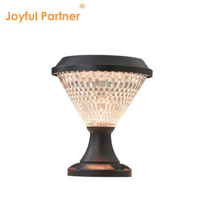 Solar Bollard Lights ABS Material Polycrystalline Sloar Panels Epistar SMD DIA245mm IP65  APP Controlled  waterproof