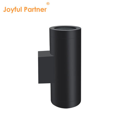 Double Head Wall Lamp Waterproof Circular Emitting Light Up And Down Black Housing With Aluminum Alloy