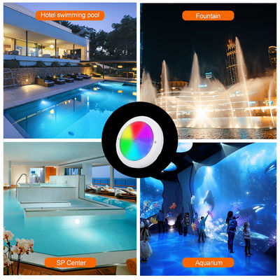 Waterproof Swimming Pool Light Wall Mounted Rgb AC12v Diameter 230mm Thickness ABS Material  42W