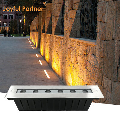 6W 12W Garden Recessed Linear Lighting Warm White SUS 316 Length 328MM For Outdoor Use